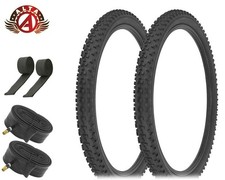 ALTA MTB BLACK WIDE Tires 27.5x2.35 Grinder Mountain w/48mm SCHRADER TUBES (6pc)
