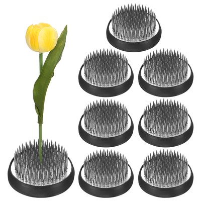 8pcs Flower Frog 2'' Round Steel Flower Pins Floral Frog W Rubber Base