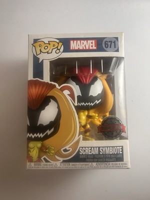 Marvel Spider Man Scream Venom Symbiote #671 Funko Pop Vinyl Figure + Protector