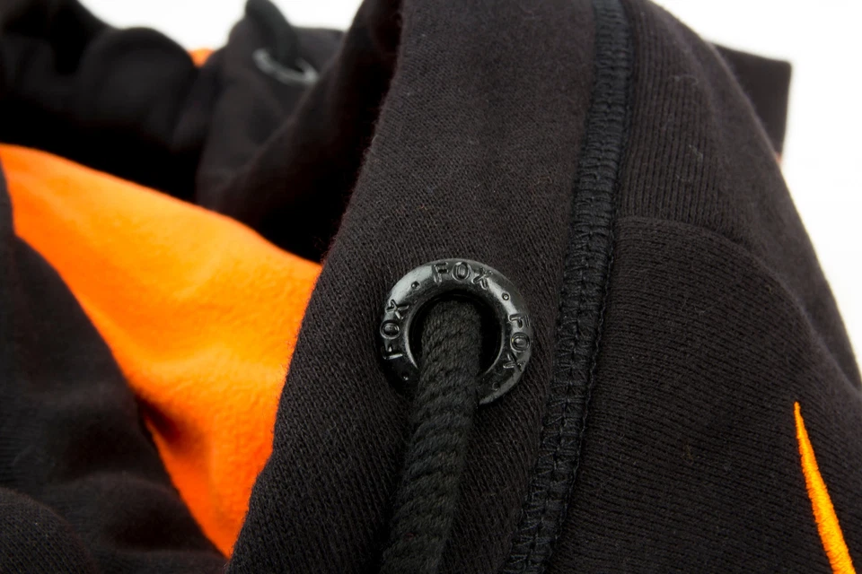 Fox Black Orange Heavy Lined Hoody Pullover Pulli Kapuzenpullover Kapuzenpulli - Bild 2 von 3