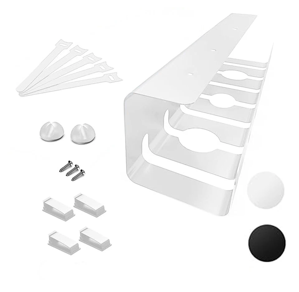 Kabelkanal 1er Kabelmanagement unter Schreibtisch Organizer & Kabelhalter - Bild 2 von 4