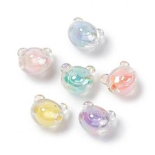 Chunky 18MM Bear Head Shaped Acrylic Spacer Beads