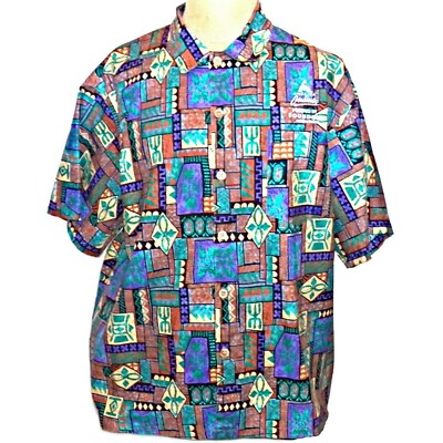 Vintage Aol American Online Hergestellt IN Den USA Tukan Tanz Hawaii Aloha Hemd