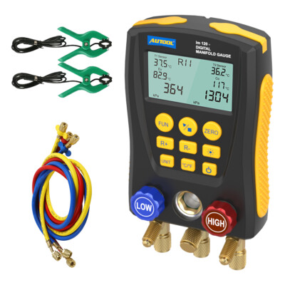 #ad Digital Refrigeration HVAC Manifold Gauge Set AC Vacuum Pressure Leak Detectors $114.79