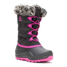 NIB Kamik Snowangel Girls' Winter Snow Boots Black Rose Pink Size 6 Womens 7.5
