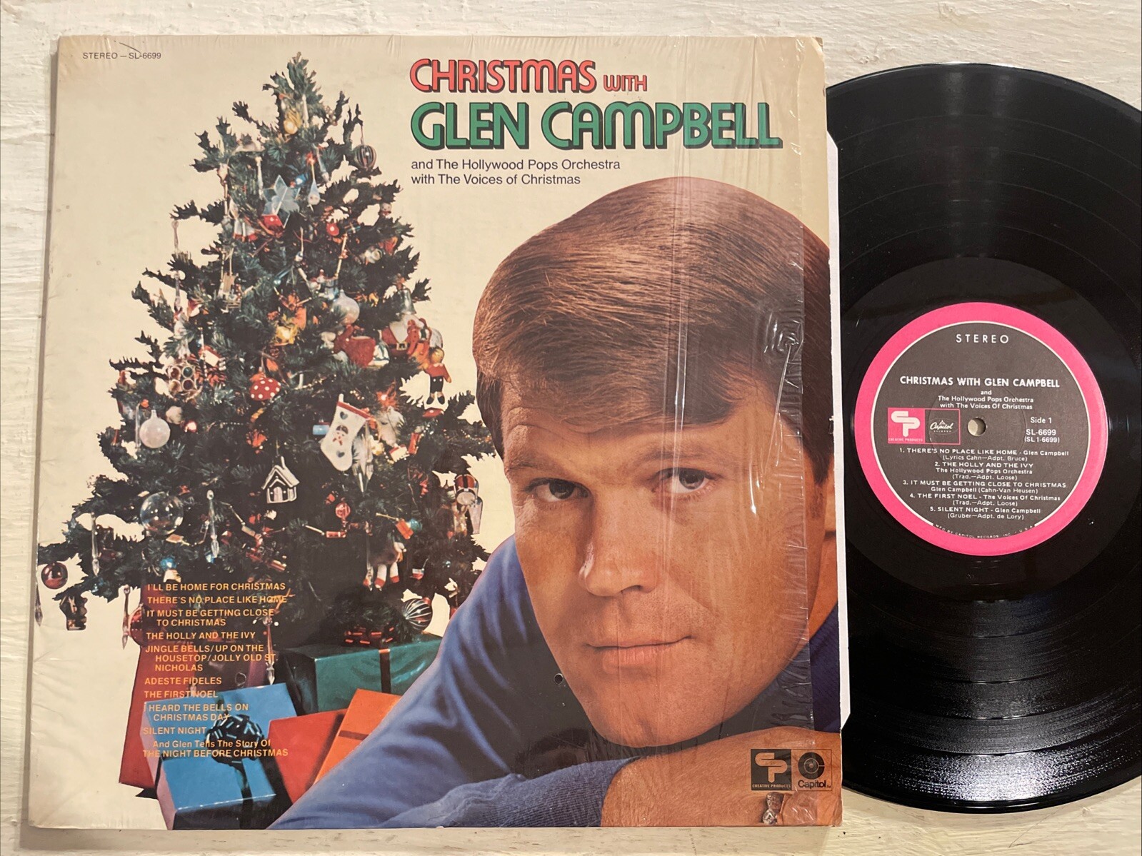 Glen Campbell Christmas LP Capitol Stereo Holiday Sealed Vintage Vinyl EX