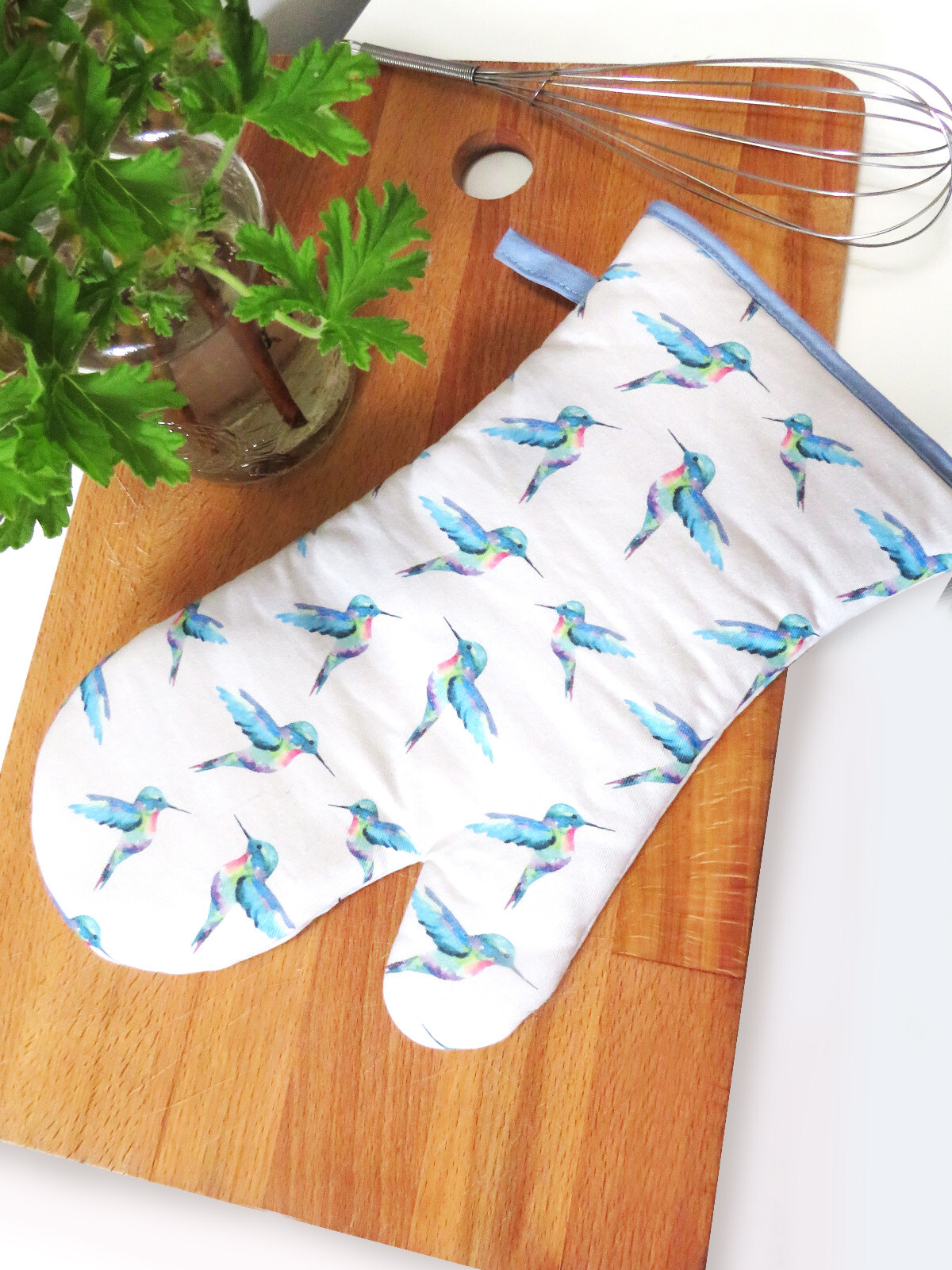 Hummingbird Gauntlet Hummingbirds oven glove oven mitt single ovenglove birds