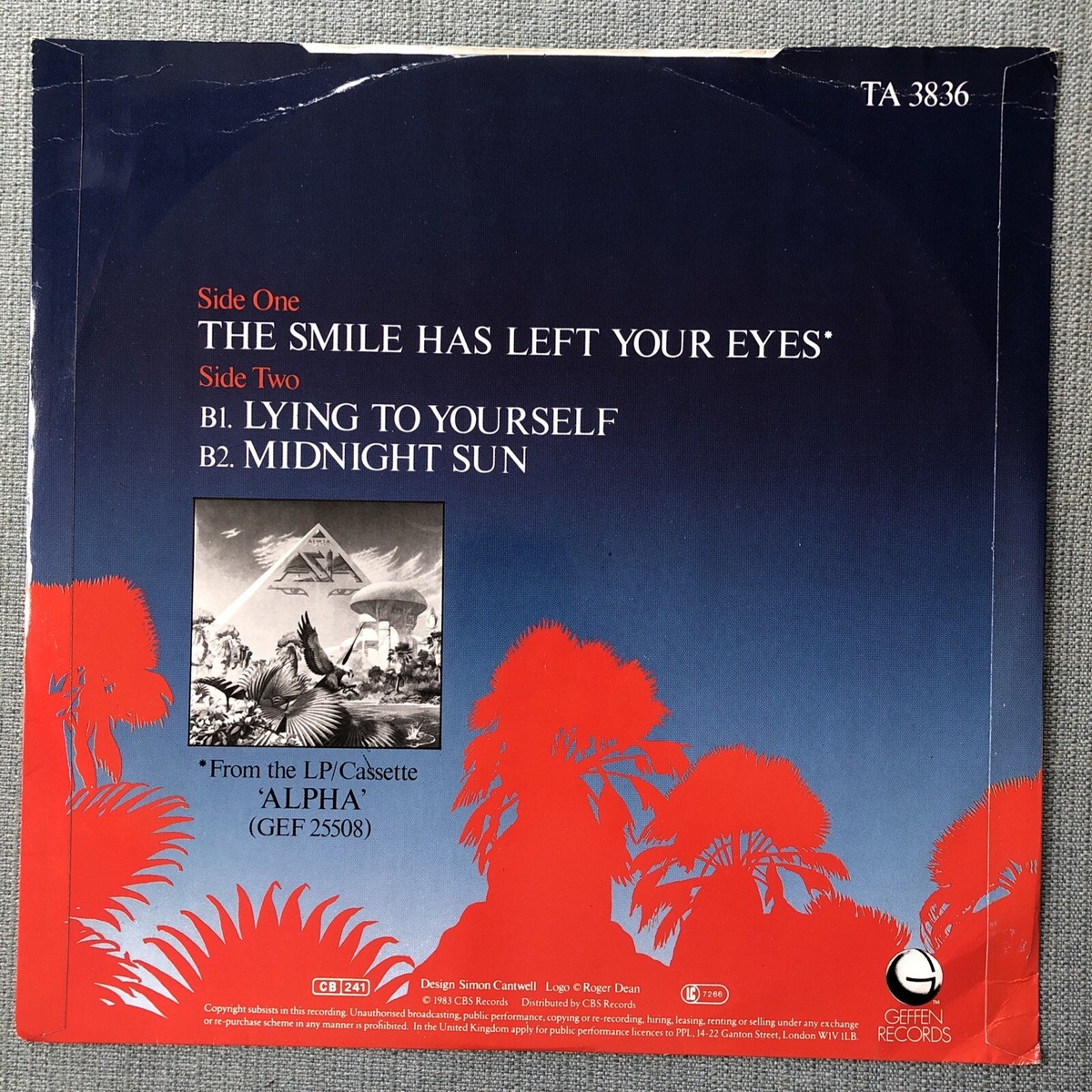 その他 The Smile Has Left Your... [CD] Asia - The Smile Has Left Your Eyes vinyl 12” single (3