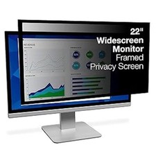3M PF220W1F Framed Black Privacy Filter For 22" Widescreen Monitor 16:9  OB 