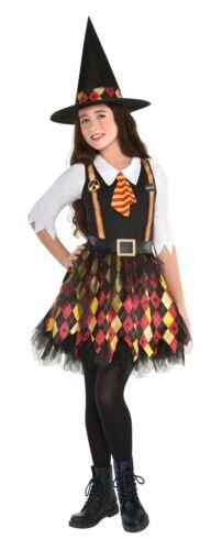 Witchy Witch School Girl 2 Piece Costume, Small 4-6, Dress and Hat