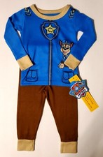 Paw Patrol Toddler Boy Chase Blue Snug-Fit 2-Piece Pajama Outfit Size 12 Months