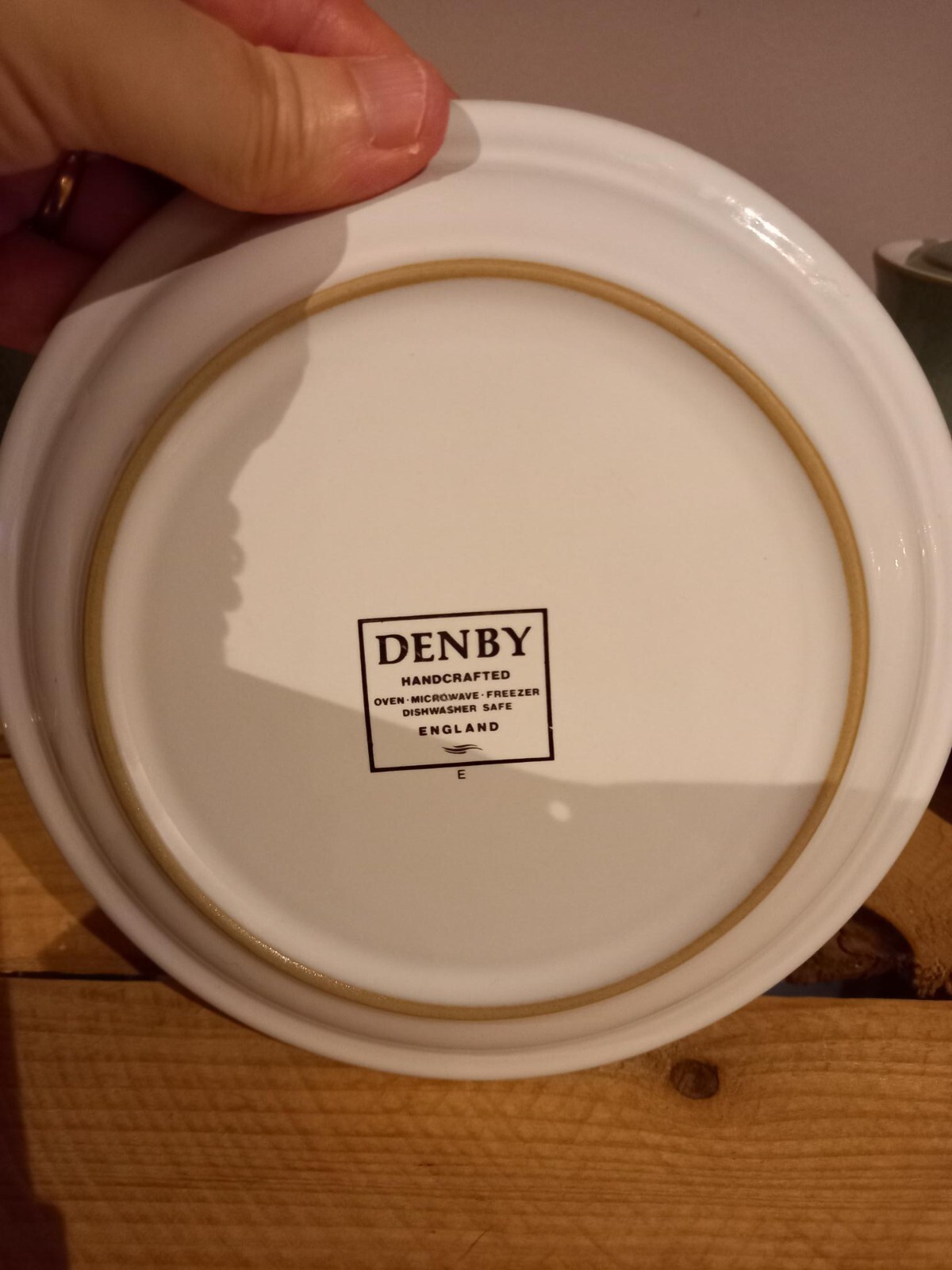 denby regency green gravy boat with saucer, excellent condition, barely