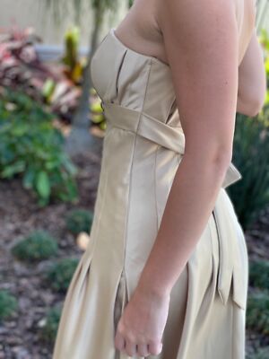 New Camille La Vie Dress Gold Strapless Prom Cocktail Party Special  Occasion 4 | eBay
