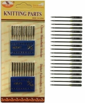 Sewing Machine Needles 90/14, 100/16 Fits All Brands Pack Of 20 Universal Size