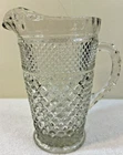Anchor Hocking Wexford 64 Oz Pitcher Vintage 9.5" Clear Diamond Retro Glassware