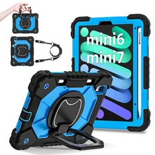 For iPad mini A17 Pro 2024/mini 6th Gen 8.3" Shockproof Armor Stand Strap Case