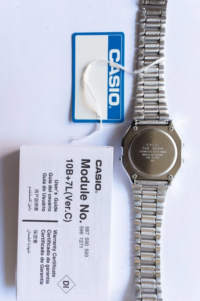 Casio Watch Orologio Vintage A158WA Argento Silver - Immagine 3 di 4