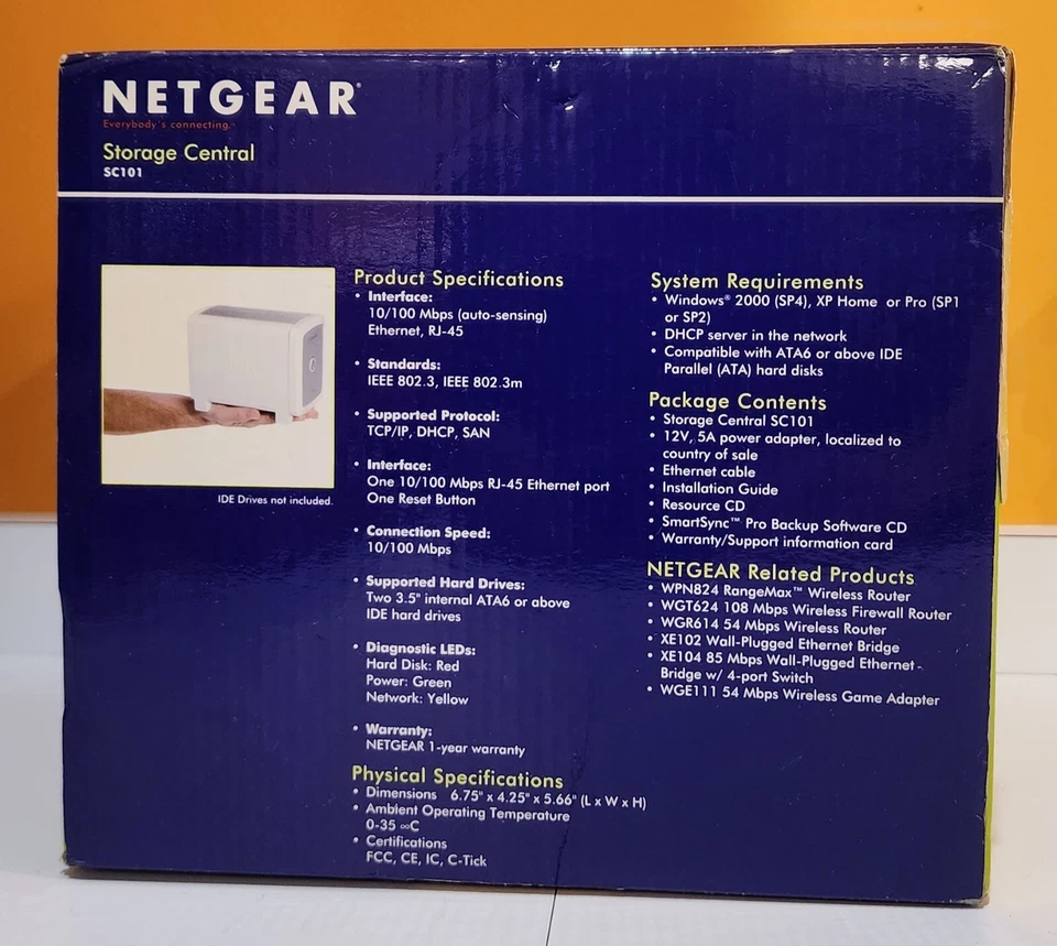 (NEW) Netgear SC101 Storage Central Network Storage IDE Network Drive Enclosure - Image 4 of 4