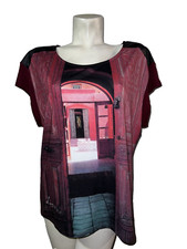 DESIGUAL Top Womens Size XL Colorful Doorway ...