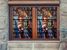 3D Woman Paint A504 Window Film Print Sticker Cling Stained Glass UV Sinsin