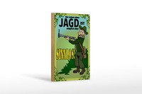 Holzschild Jagd 12X18 Cm Leben Ohne MöGlich Aber Sinnlos Deko Schild