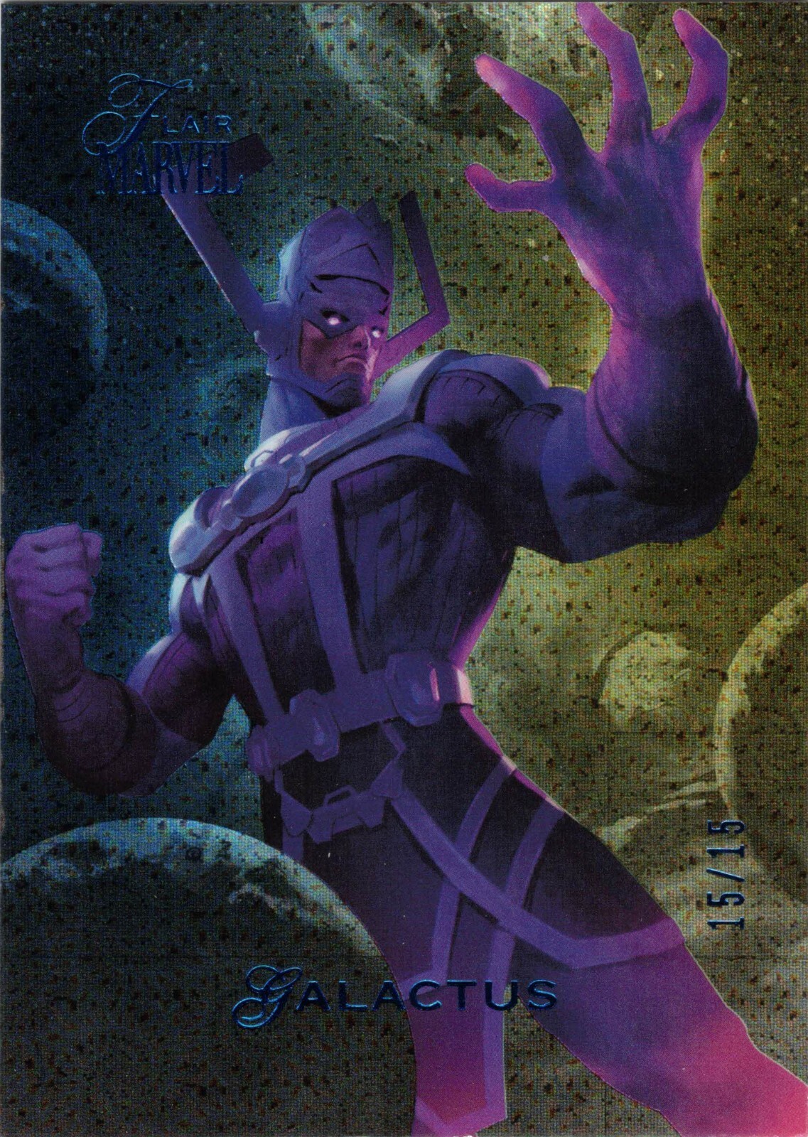 2023 Upper Deck Flair Marvel #61 Galactus High Noon Parallel 15/15