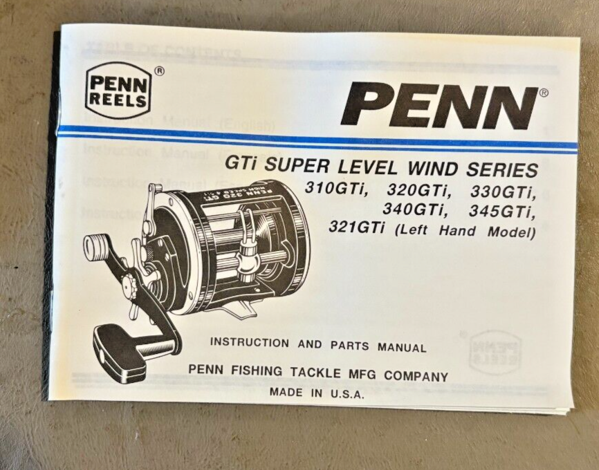 Penn 320 GT2 4.3:1 Trolling Super Levelwind Fishing Reel