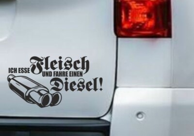 AUFKLEBER Auto Tattoo DUB FUN Sticker Car ''esse Fleisch -fahre Verbrenner 138
