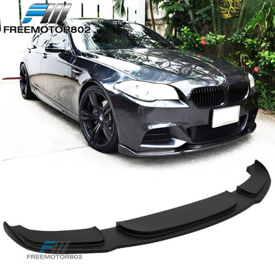 Fit 11-16 BMW F10 5 Series M Sport M-Tech Front Bumper Lip Spoiler Matte Black