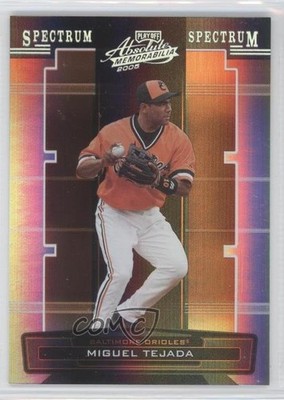 2005 Playoff Absolute Memorabilia Spectrum Silver 7/100 Miguel Tejada #19 0b2