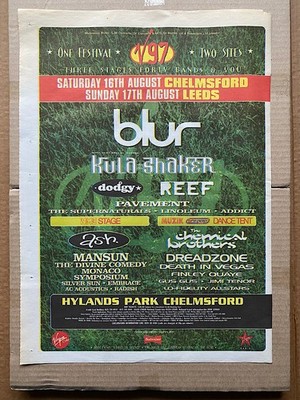 BLUR/OTHERS V97 (A) POSTER SIZED original music press advert from 1997 - printed