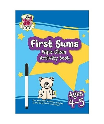 First Sums Wipe-Clean Activity Book for Ages 4-5 [with pen], Cgp Books