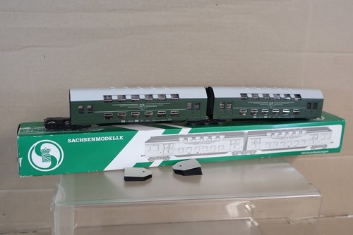 SACHSENMODELLE 14314 SPUR HO DR DOPPELSTOCK DOPPELDECKERWAGEN SET OVP | Condition: Used