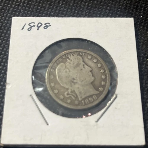 1898-O Barber Quarter 25C GREAT 90% SILVER COIN! NICE DETAILS! BETTER DATE!!
