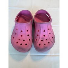 Crocs Kids Classic Clogs Pink Slip On Water Shoes Size J1 0469
