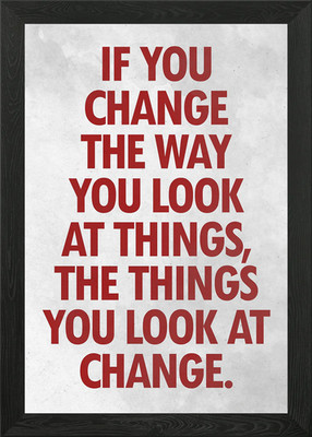 Change The Way Gerahmtes Wandbild Poster Leinwanddruck Bild