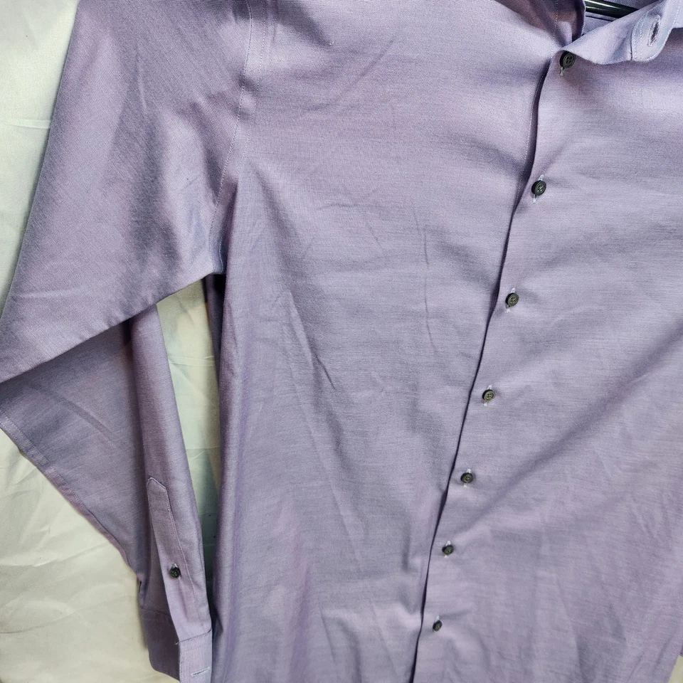 Camisa de vestir Awearness Kenneth Cole sin planchar calce ceñido con botones para hombre 16,5-36/37 Foto 4 de 4