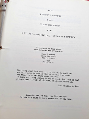 Vtg Dreyfus Instructors Manual for Teachers of High School Chemistry