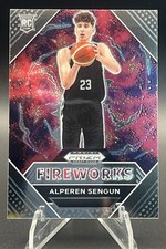 2021-22 Panini Prizm Draft Picks Fireworks Alperen Sengun RC Hyper Prizm #15