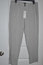 175 NWT Eileen Fisher Cozy Brushed Terry Slouch Ankle Pants Sweat Grey Gray M