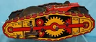 Marx Tin Litho Sparkling Midget Tank Red Cannons WU 30s
