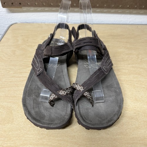 Sandali da donna Merrell Terran Convertible II in pelle marrone con cinturino taglia 8 J5536 - Foto 3 di 9