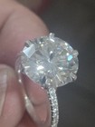*CERTIFIED* HUGE 8.00 CT. ROUND BRILLIANT CUT WHITE HPHT DIAMOND RING SIZE 6.5 — photo 8