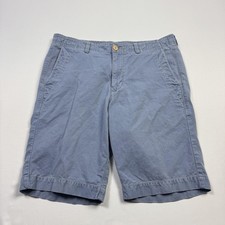 Tommy Bahama Shorts Mens Medium Blue Chino Elastic Waist Drawstring 10 Inseam