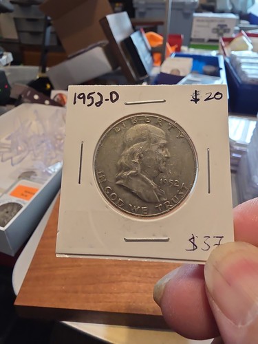 1952-D Franklin Half Dollar Denver Mint 90% Pure Silver Free Shipping LOOK !!!