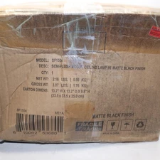 Henn&Hart Ellis Flush Mount with Fabric Shade in Matte Black/White 12" SF1504