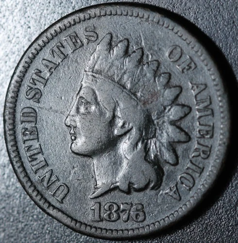 1876 INDIAN HEAD CENT - FINE