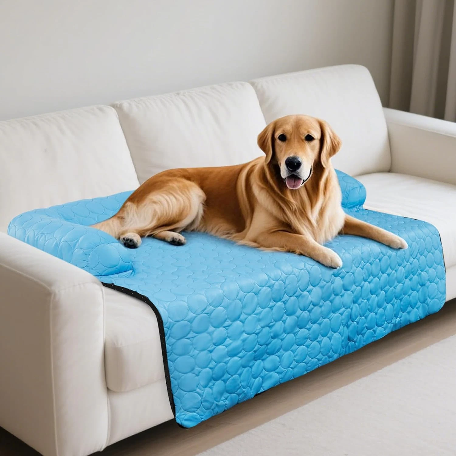 XL Cooling Dog Bed - Waterproof, Non-Slip, Machine Washable Mat for Pets 47x40