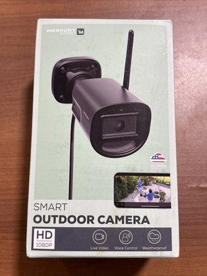 Merkury Smart 1080P Smart Outdoor Security Camera - Weatherproof - NEW