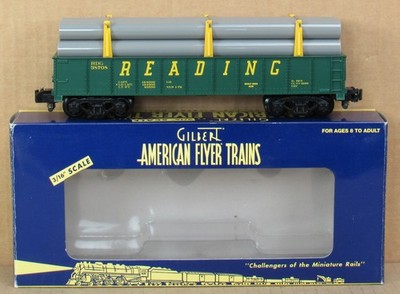 American Flyer 48526 Reading Gondola w/Pipe Load S-Gauge NOS